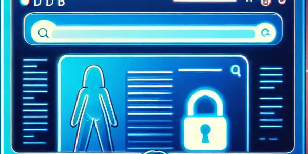 A user safely browsing adult websites on a laptop, surrounded by cybersecurity icons and a cozy atmosphere.