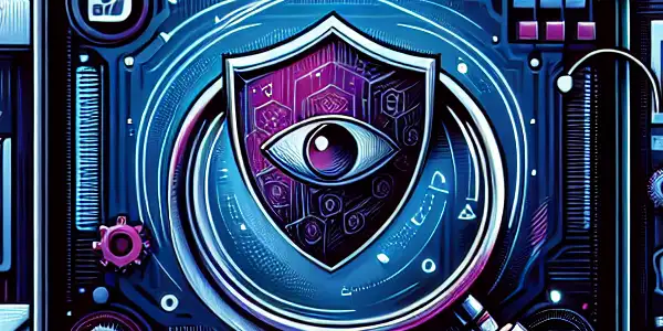 A futuristic computer interface focused on safe adult content uploads, featuring a malware scan and popular platform graphics.