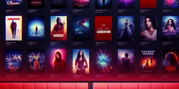 A modern video streaming interface for "Cherry Movies" showcasing vibrant thumbnails of Japanese adult films in a cozy setting.